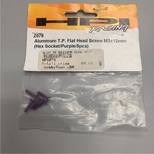 HPI Racing Purple Aluminum Screws Hpi Racing Z078 M3x12mm Hex Socket Purple 5 Pc